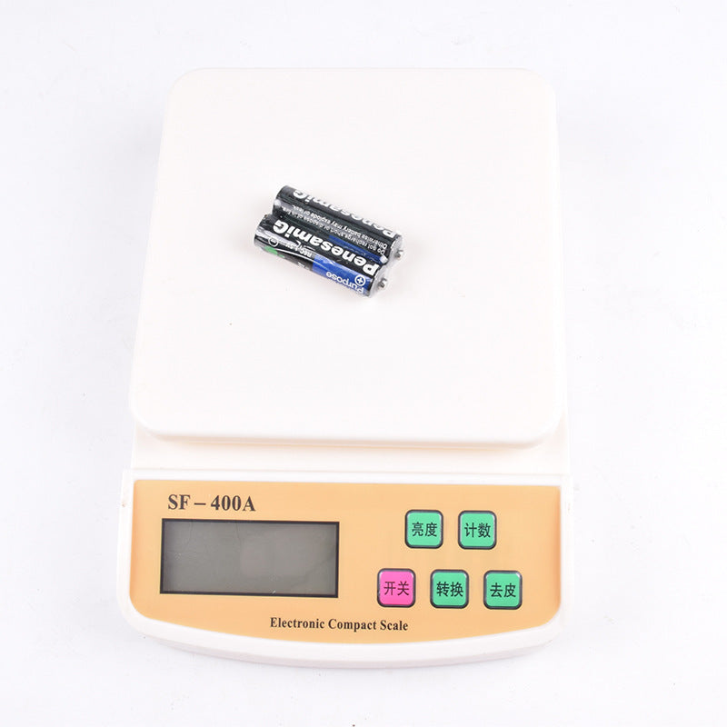 Household Kitchen Multi-functional Food Scale displaying batteries on a white background with LCD screen