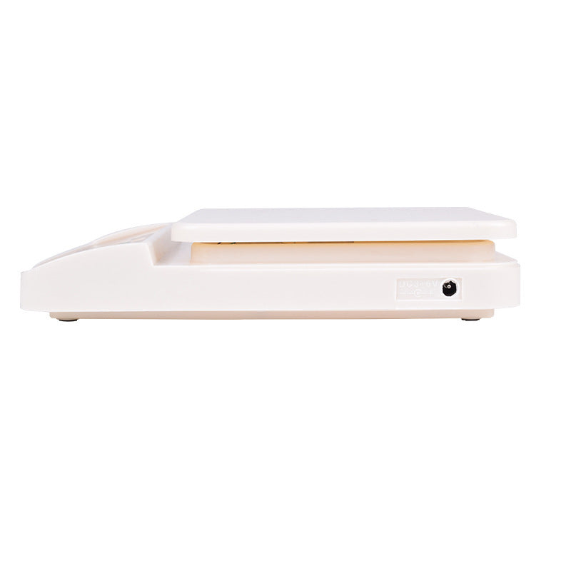 Household Kitchen Multi-functional Food Scale side view with white surface and LCD display.