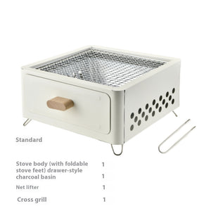 Square Barbecue Oven Outdoor Courtyard Oven Charcoal Charcoal Barbecue Grill
